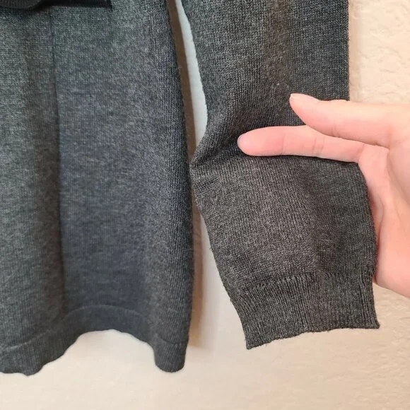 Carolyn Taylor Sweater Women Small Gray Full Zip Casual Work Everyday Basic - Picture 9 of 12